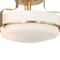 Hello Honey® Chatsworth White & Gold Etched Opal Glass & Metal Semi-Flush Mount Ceiling Light